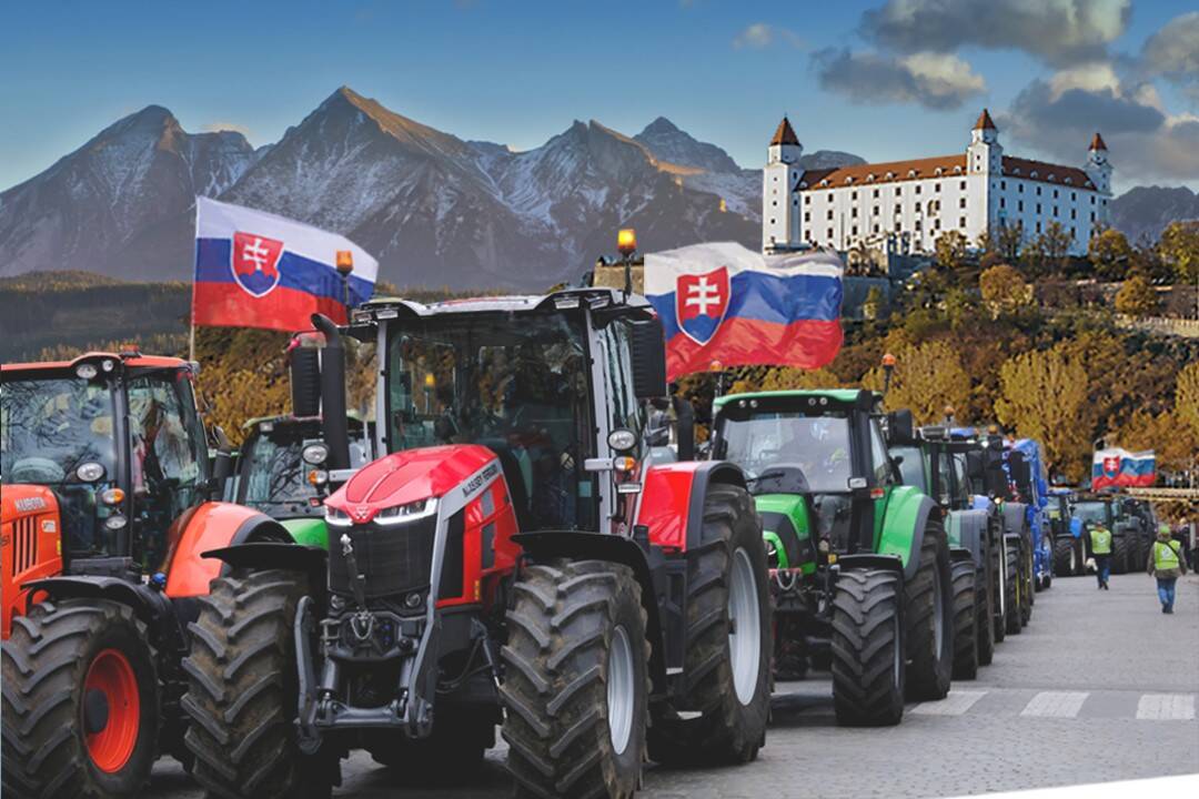 Foto: Budú farmári vo štvrtok protestovať aj vo vašom meste? Pozrite si trasy, ktorým sa treba vyhnúť