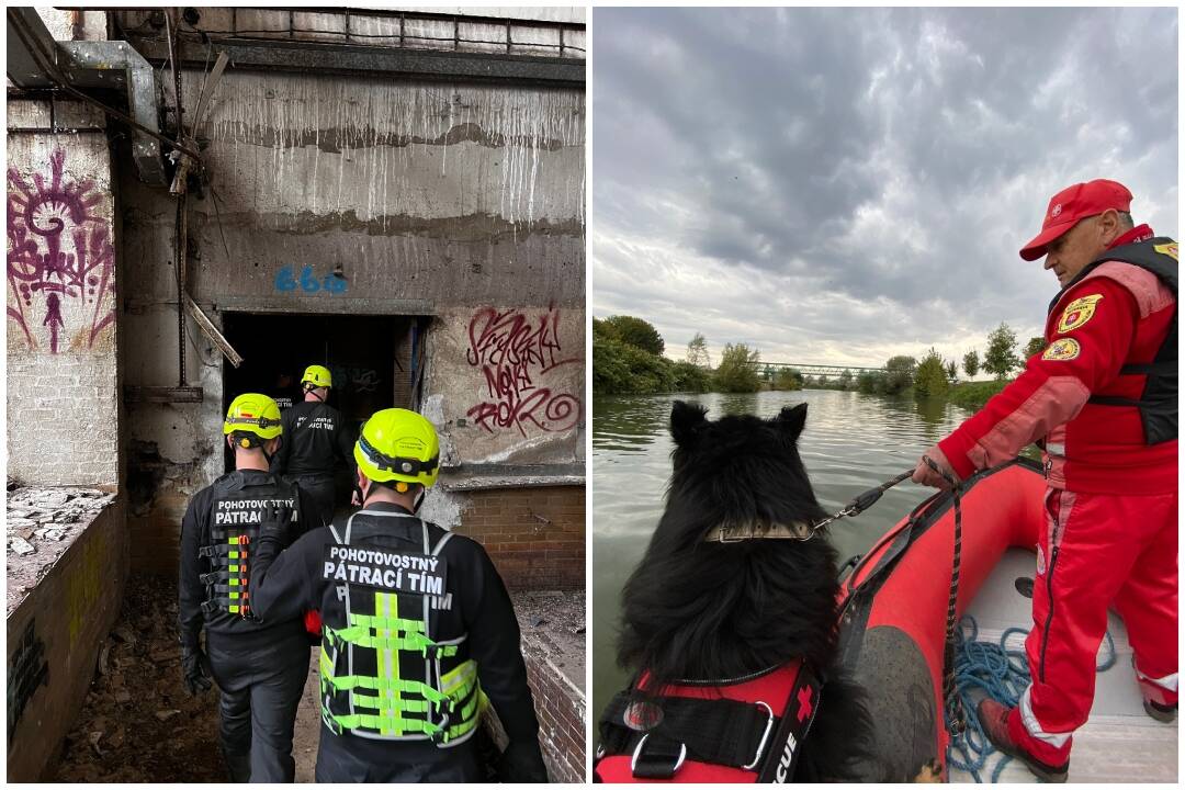 FOTO: Nezvestný Michal z Nitry sa stále nenašiel. Pátrači a psy prehľadávali rieku aj opustené budovy