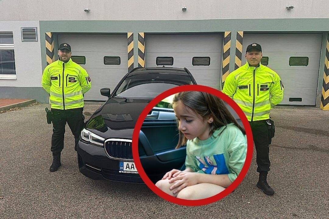 Foto: Malé dievčatko požilo lieky a išlo mu o život. Do nemocnice ho eskortovali diaľniční policajti z Nitry