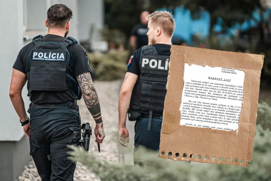 Foto: Policajti dolapili zlodejov, ktorí kradli na družstve. Roľníka ich prístup prekvapil, napísal im ďakovný list