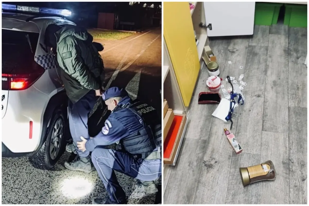 FOTO: Muž sa pokúsil uprostred noci vykradnúť materskú školu v Nitre,  spacifikovala ho mestská polícia