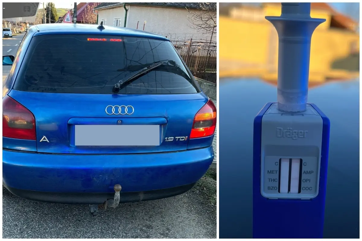 Foto: Novozámockí policajti chytili vodiča Audi A3, jazdil pod vplyvom amfetamínu, THC a ďalšej látky