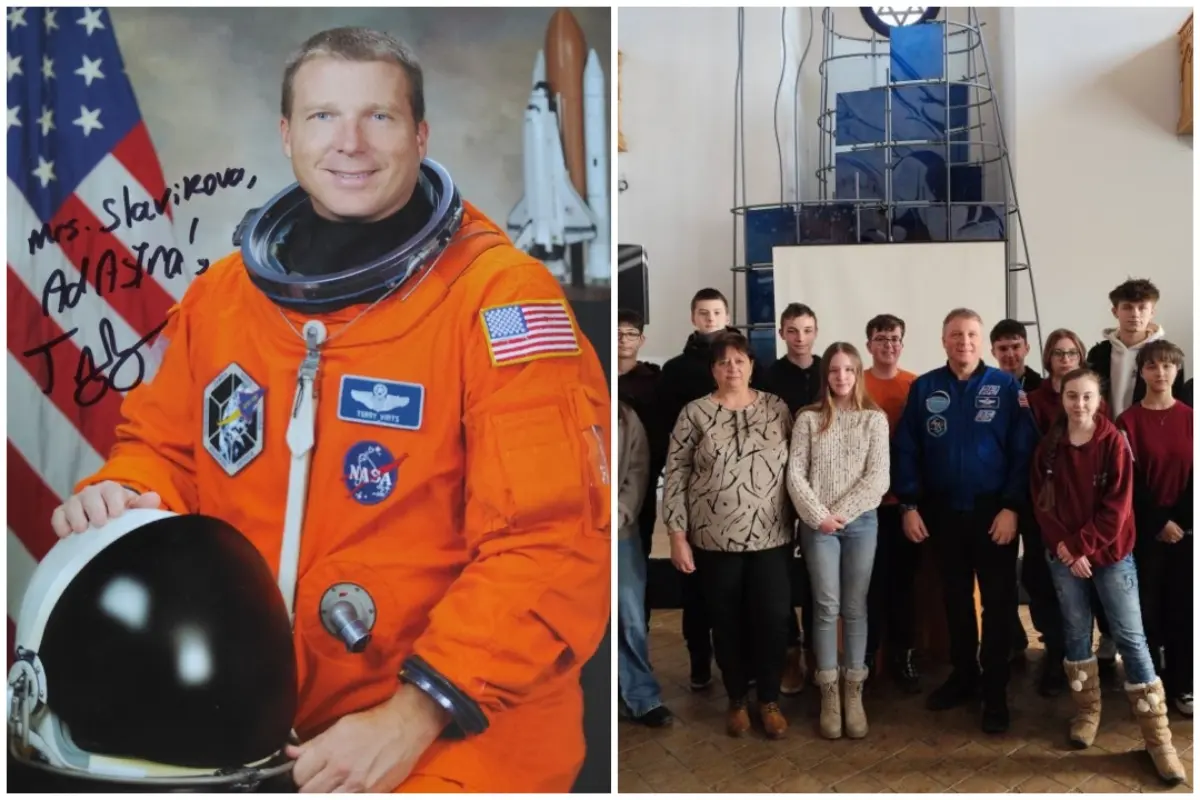 FOTO: Americký astronaut Terry Virts navštívil Šurany, so šudentmi diskutoval o pobyte vo vesmíre