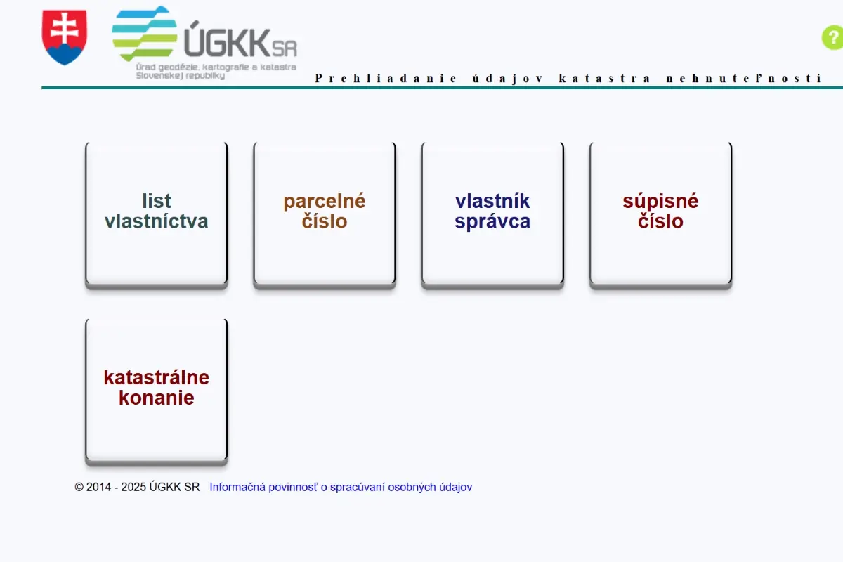 Foto: Údaje z katastra sú aktualizované a opäť dostupné, dočasný web však nemusí zvládnuť nápor návštevníkov