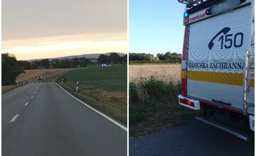 Medzi Urmincami a Štitármi zasahovali záchranné zložky, auto skončilo v poli a prevrátené na boku