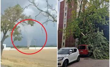 VIDEO: Downburst aj Rarášek v okolí Topoľčian. Počas búrky robil problémy aj mimoriadne silný vietor