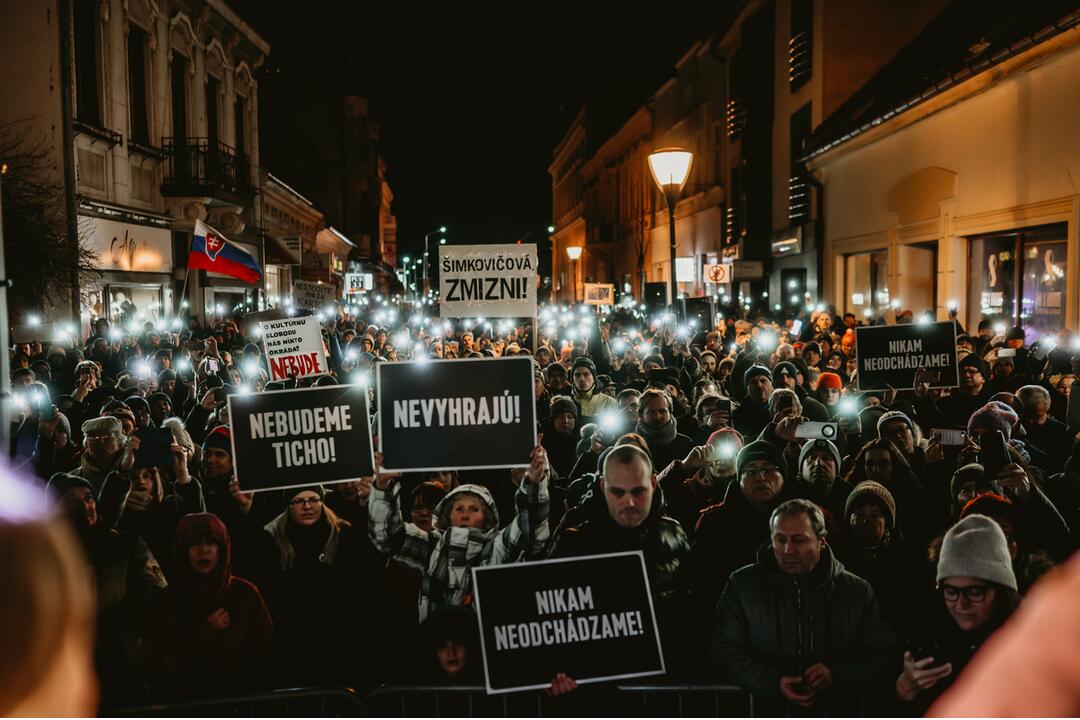 FOTO: Protesty 25. januára v Nitre, Nových Zámkoch a Leviciach, foto 6