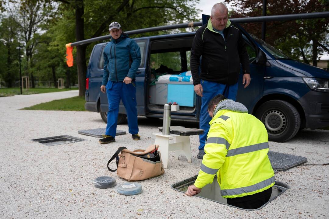 FOTO: Žabia fontána v nitrianskom Starom parku je pripravená na spustenie, foto 5