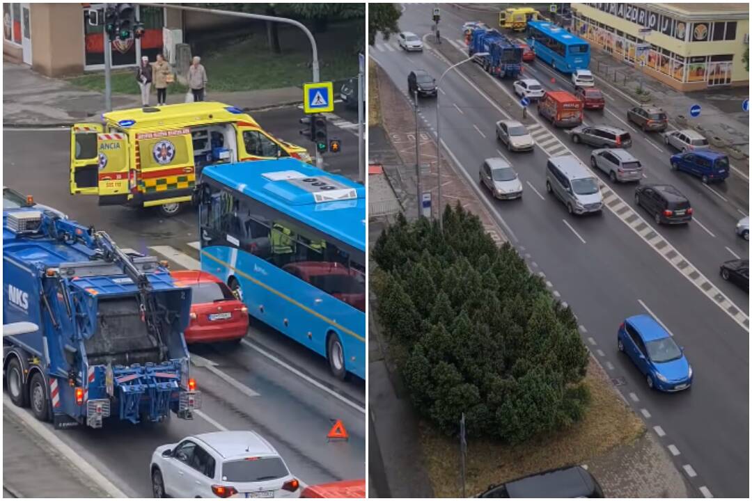 FOTO: Nehoda pri Nitrazdroji na Štúrovej v Nitre zablokovala dopravu, foto 4