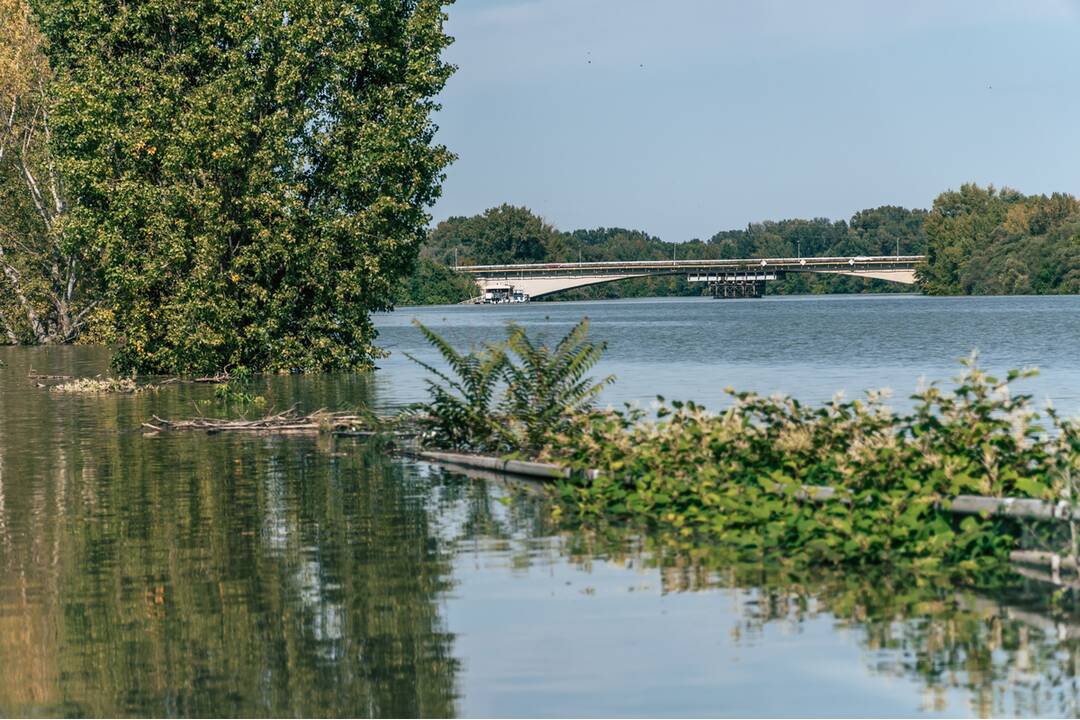 FOTO: Dunaj v Komárne pomaly klesá a odkrýva škody, ktoré spôsobili záplavy, foto 17