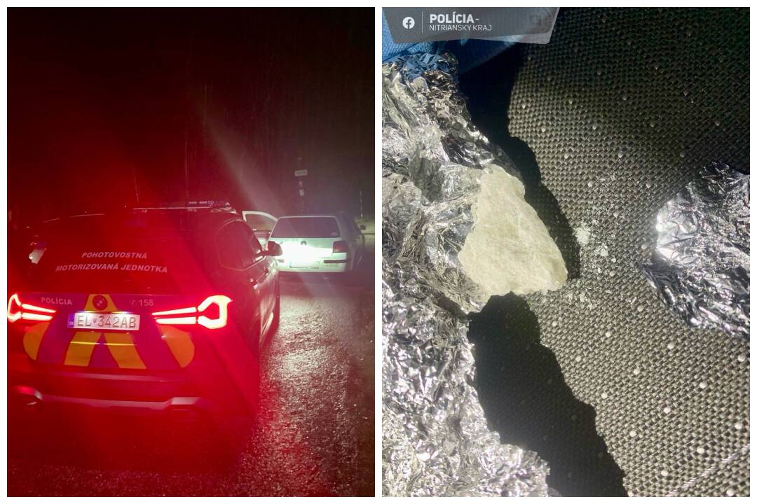 FOTO: Muž spanikáril počas policajnej kontroly a drogy odhodil na zadné sedačky auta, foto 1